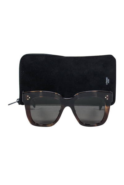 Current Boutique-Celine - Brown Tortoise Large Square Sunglasses