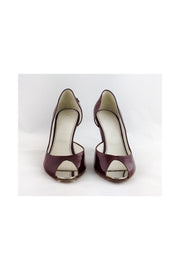 Current Boutique-Chanel - Burgundy D'Orsay Heels Sz 6.5