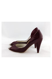 Current Boutique-Chanel - Burgundy D'Orsay Heels Sz 6.5