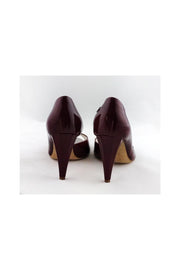 Current Boutique-Chanel - Burgundy D'Orsay Heels Sz 6.5