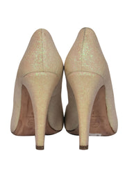 Current Boutique-Chanel - Champagne Sparkly Rosette Pumps Sz 9