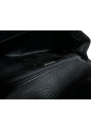 Current Boutique-Chanel - Black Leather Chevron Clutch