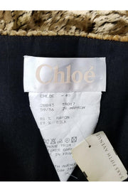 Current Boutique-Chloe - Gold Faux Fur Strapless Dress Sz 8