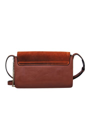 Current Boutique-Chloe - Brown Leather & Suede “Faye” Crossbody w/ Chain Clasp