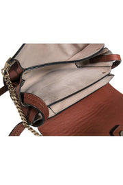 Current Boutique-Chloe - Brown Leather & Suede “Faye” Crossbody w/ Chain Clasp