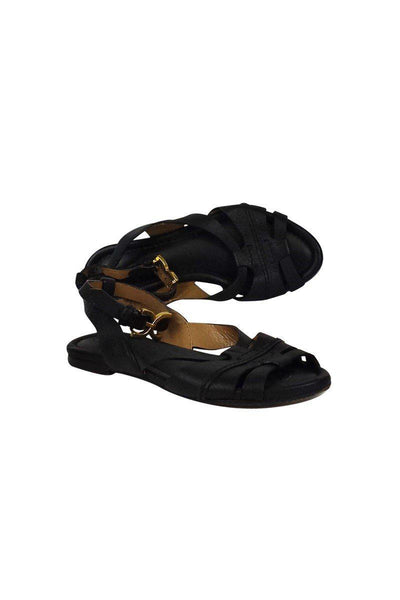 Current Boutique-Chloe - Black Leather Sandals Sz 5.5
