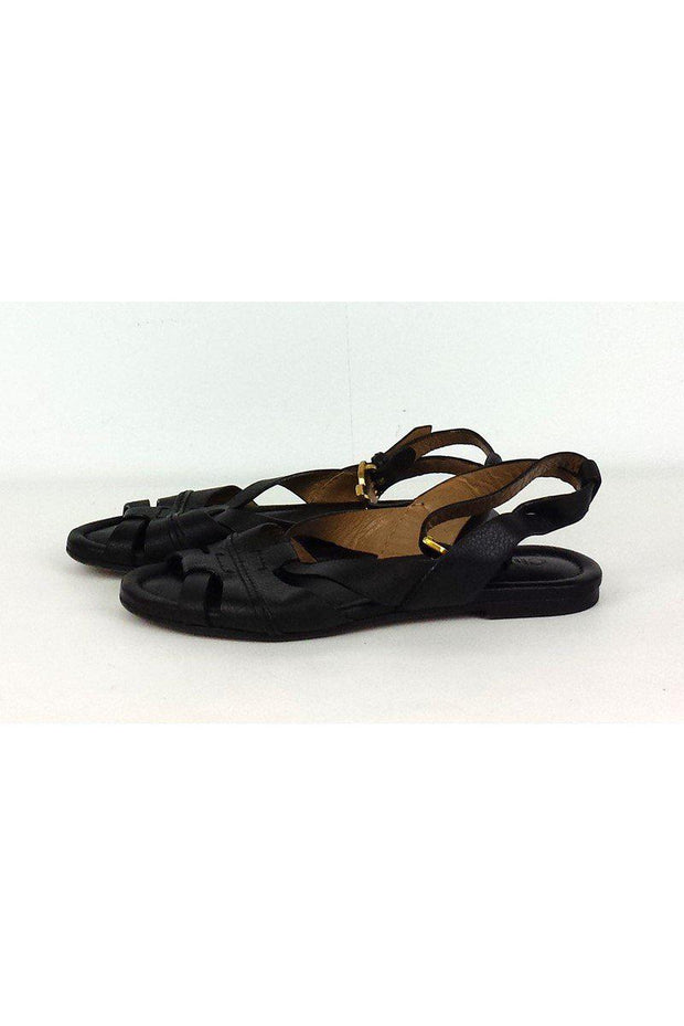 Current Boutique-Chloe - Black Leather Sandals Sz 5.5