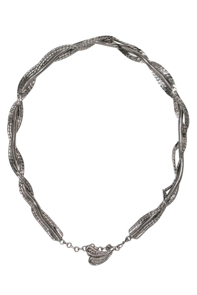 Current Boutique-Christian Dior - Vintage Silver Triple Woven Chain Belt