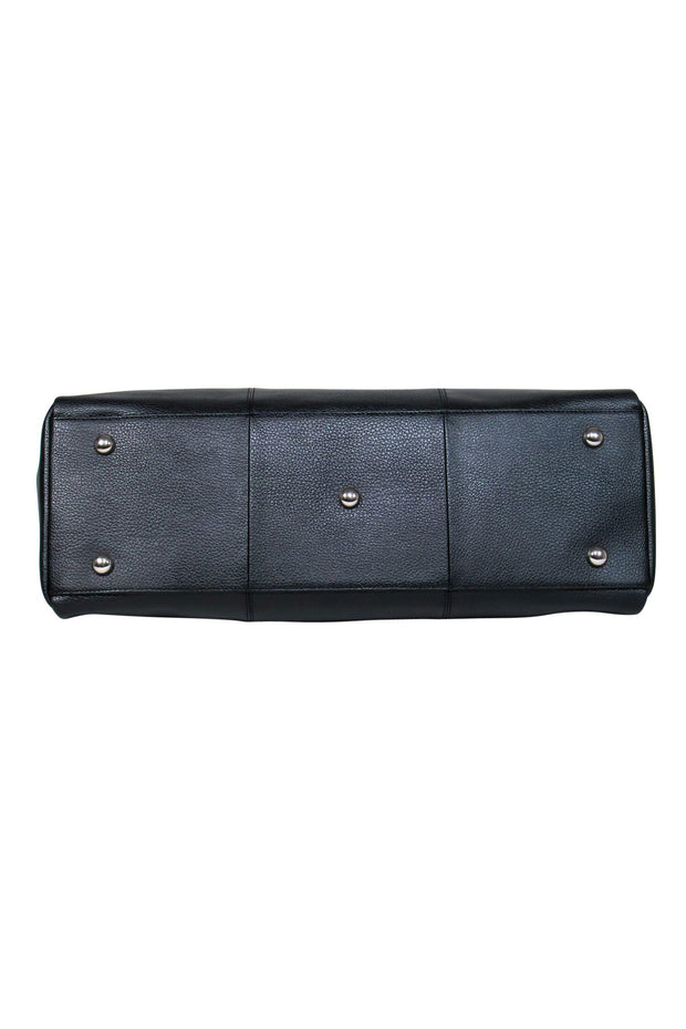 Current Boutique-Christian LaCroix - Large Black Pebbled Leather Duffle Bag