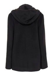 Current Boutique-Cinzia Rocca - Brown Wool Hooded Button-Up Coat Sz 8
