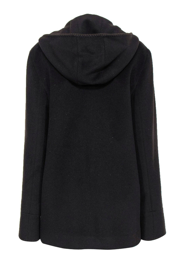 Current Boutique-Cinzia Rocca - Brown Wool Hooded Button-Up Coat Sz 8