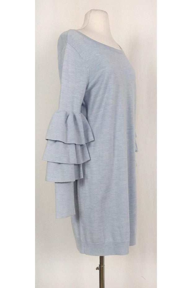 Current Boutique-Club Monaco - Light Blue Ruffle Sleeve Dress Sz L
