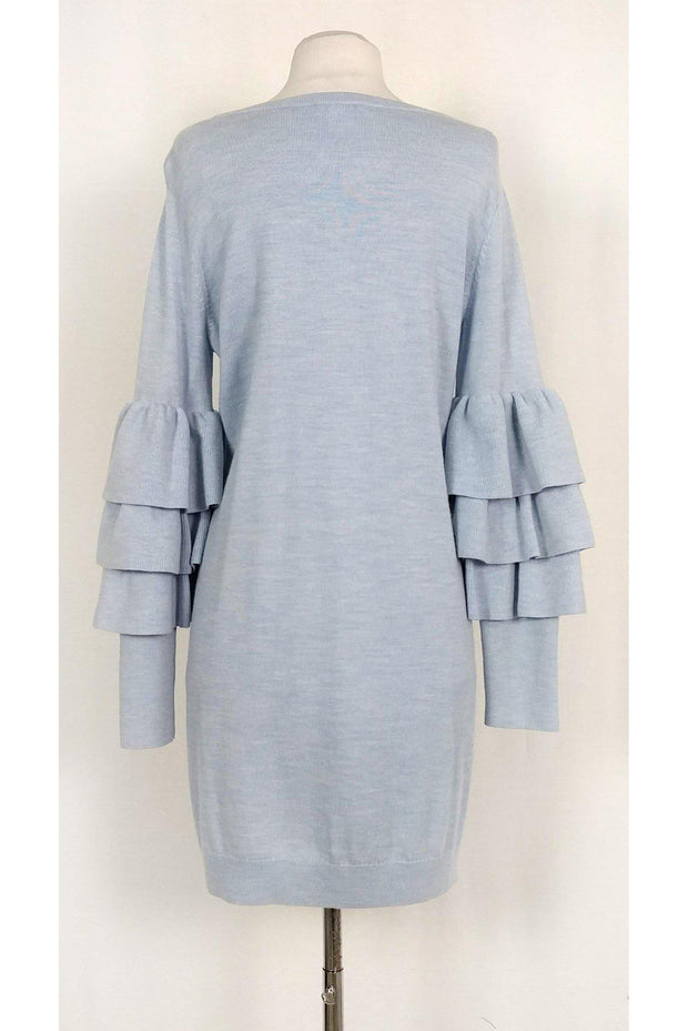 Current Boutique-Club Monaco - Light Blue Ruffle Sleeve Dress Sz L