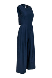Current Boutique-Club Monaco - Navy Sleeveless Cut Out Back Jumpsuit Sz 2