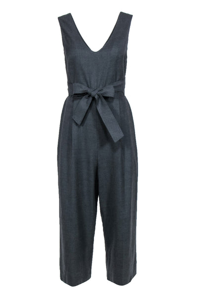 Current Boutique-Club Monaco - Grey Wool Blend Wide Leg Jumpsuit Sz 6