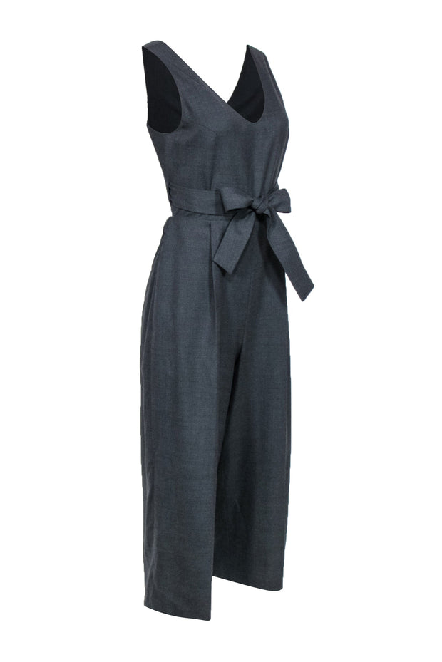 Current Boutique-Club Monaco - Grey Wool Blend Wide Leg Jumpsuit Sz 6