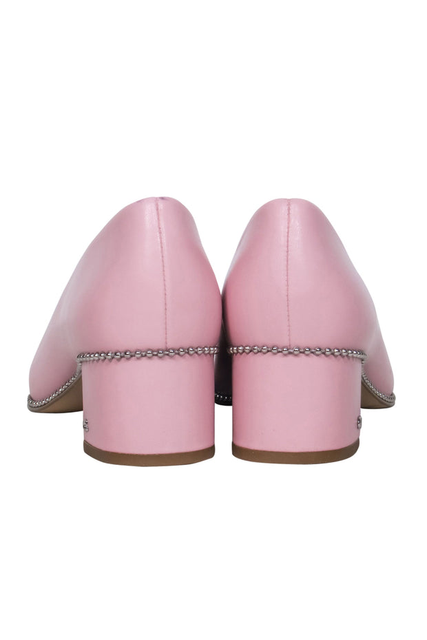Current Boutique-Coach – Pale Pink Pointed Toe Block Heel Pumps Sz 7