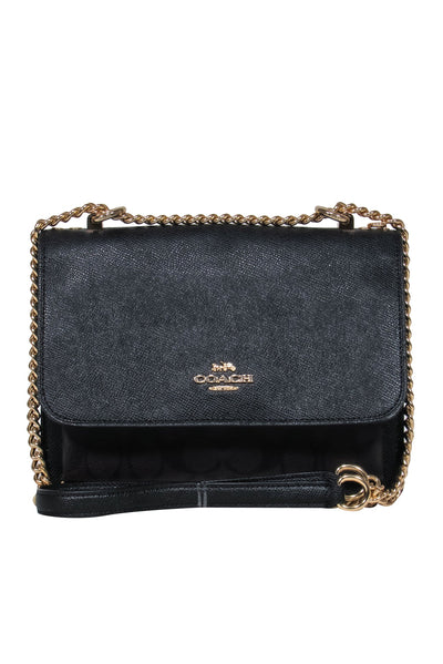 Current Boutique-Coach - Black & Brown Leather Crossbody Bag