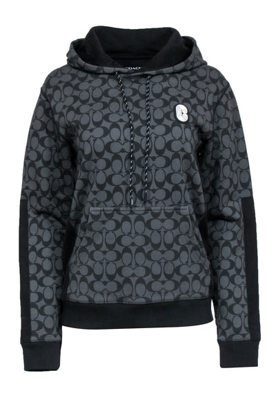 Current Boutique-Coach - Charcoal "Mixed Media" Hoodie Sz XS