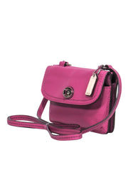 Current Boutique-Coach - Purple Leather Mini Crossbody Wallet