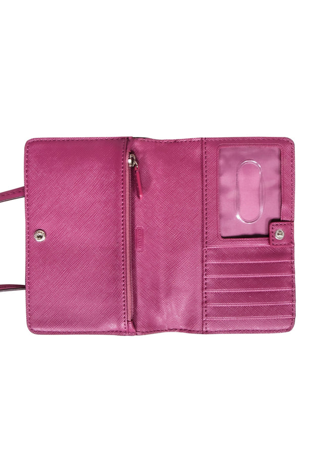 Current Boutique-Coach - Purple Leather Mini Crossbody Wallet