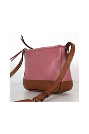 Current Boutique-Cole Haan - Pink & Brown Double Zip Crossbody