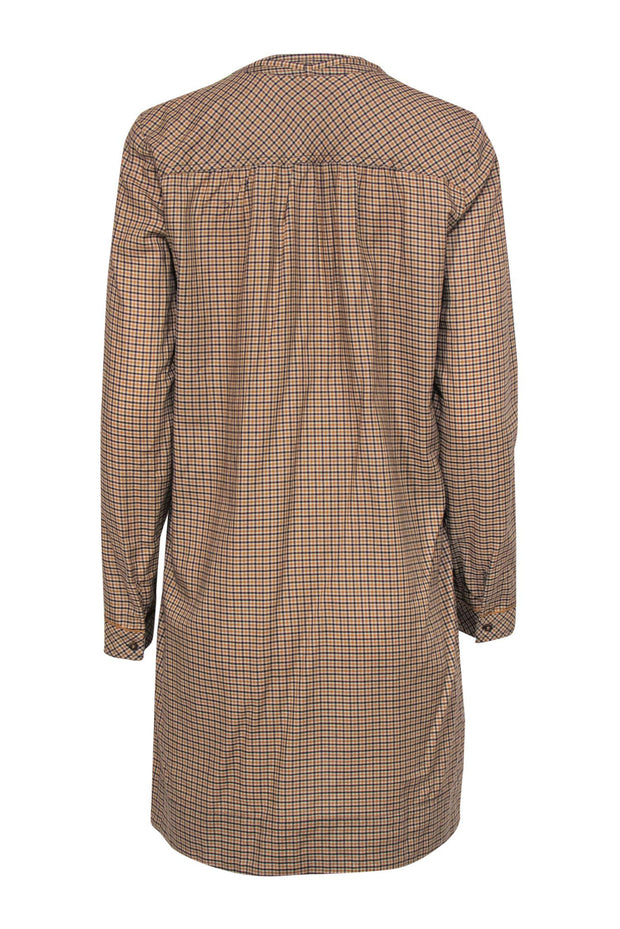 Current Boutique-Comptoir des Cotonniers - Tan Plaid Button-Up Shift Dress Sz 10