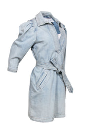 Current Boutique-Current/Elliott - Light Wash Denim Dress with Belt Sz 1