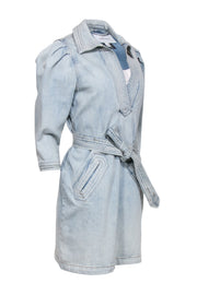 Current Boutique-Current/Elliott - Light Wash Denim Dress with Belt Sz 1