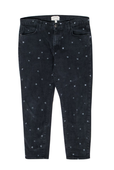 Current Boutique-Current/Elliott - Dark Grey Straight Leg Jeans w/ Stars Sz 30