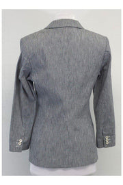 Current Boutique-Daryl K - Navy & White Pinstriped Cotton Jacket Sz 4