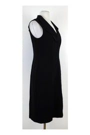 Current Boutique-David Meister - Black Sleeveless Layered Neckline Dress Sz 4