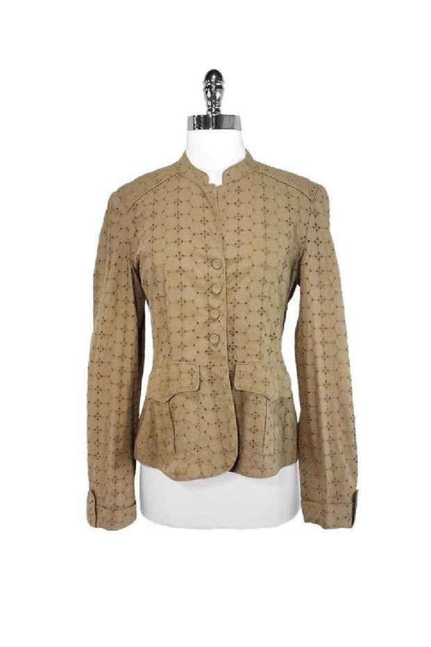 Current Boutique-DAY Birger et Mikkelsen - Tan Eyelet Cotton Jacket Sz 4
