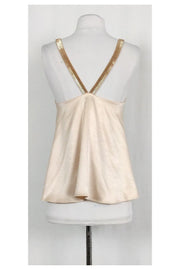 Current Boutique-Derek Lam - Blush Satin Beaded Tank Sz 0