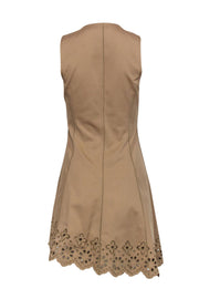 Current Boutique-Derek Lam - Tan Cotton Blend Button-Front Dress w/ Cutouts Sz 2