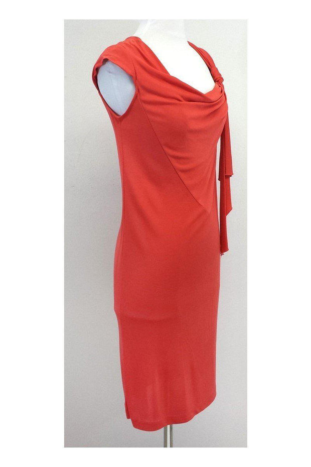 Current Boutique-Diane von Furstenberg - Coral Cowl Neck Dress Sz 2