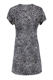 Current Boutique-Diane von Furstenberg - Black & White w/ Black Prints Mini Dress Sz 4