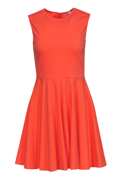 Current Boutique-Diane von Fustenberg - Coral Fit & Flare Sleeveless Dress Sz 4