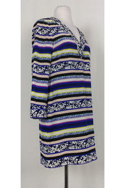 Current Boutique-Diane von Furstenberg - Multicolor Striped Shift Dress Sz 4