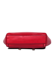 Current Boutique-Diane von Furstenberg - Red Leather & Snakeskin Small Shoulder Bag w/ Chain Strap