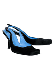 Current Boutique-Dolce & Gabbana - Vintage Black Square Toe Pony Hair Slingbacks Sz 8.5