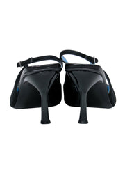 Current Boutique-Dolce & Gabbana - Vintage Black Square Toe Pony Hair Slingbacks Sz 8.5