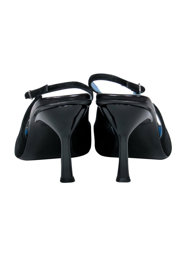 Current Boutique-Dolce & Gabbana - Vintage Black Square Toe Pony Hair Slingbacks Sz 8.5