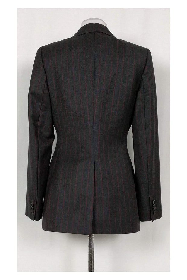 Current Boutique-Dolce & Gabbana - Wool Grey & Red Pinstripe Blazer Sz 8