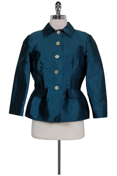 Current Boutique-Dolce & Gabbana - Iridescent Teal Blazer Sz M