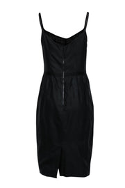 Current Boutique-Dolce & Gabbana - Black & Beige Lace Middle Sleeveless Fitted Dress Sz 10