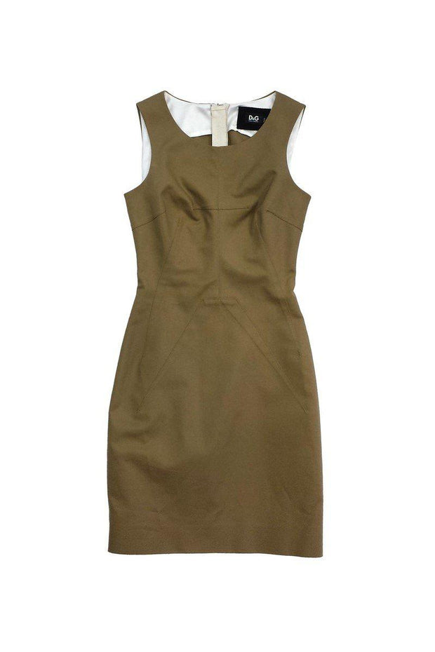 Current Boutique-Dolce & Gabbana - Camel Cotton Sleeveless Dress Sz 0