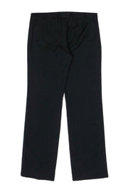 Current Boutique-Dolce & Gabbana - Black Pinstriped Straight Leg Wool Trousers Sz 4