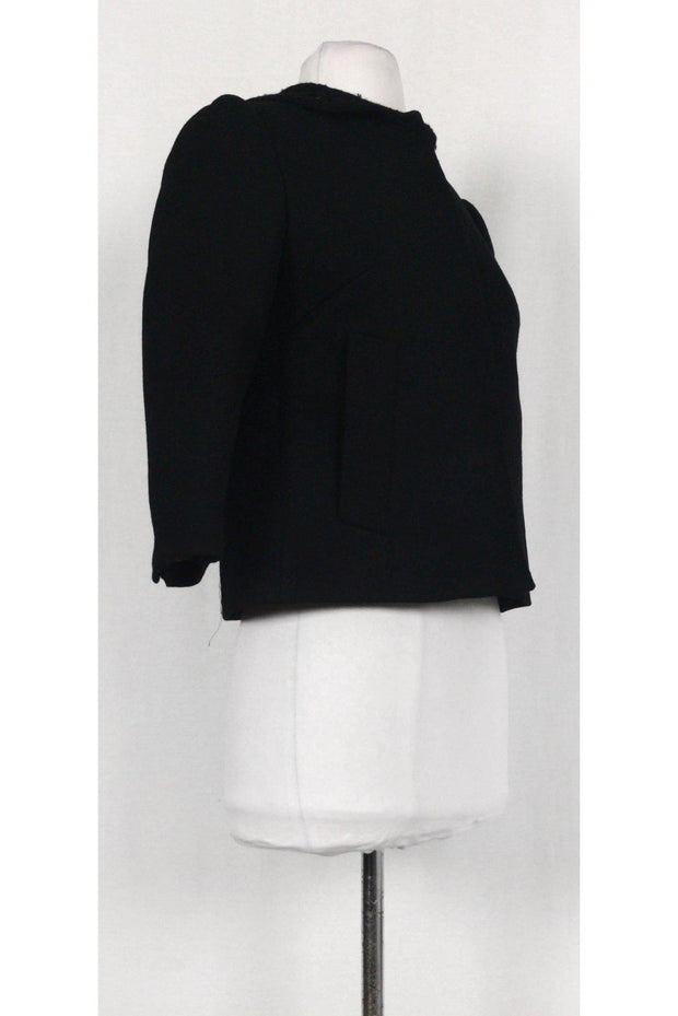 Current Boutique-Dolce & Gabbana - Black Wool Cropped Jacket Sz 4