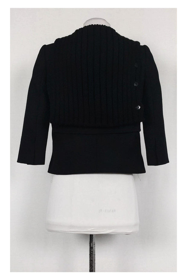 Current Boutique-Dolce & Gabbana - Black Wool Cropped Jacket Sz 4